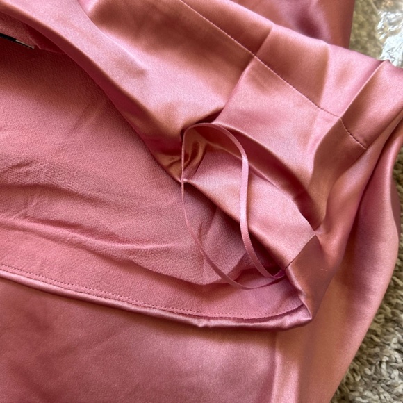 NWT Reformation Joanna Silk Midi Dress in Blush Pink - Picture 7 of 9